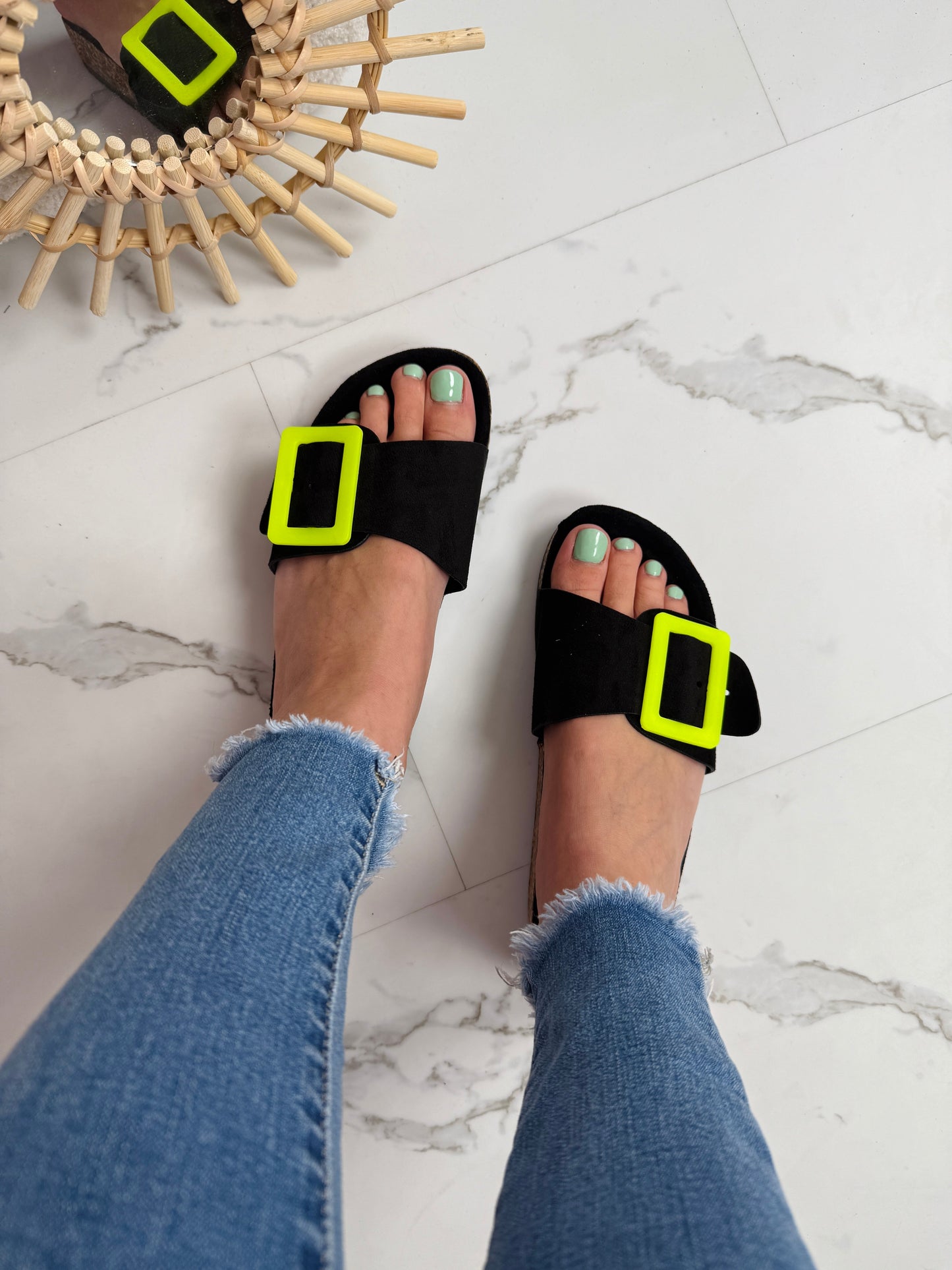 Clasp Black Slides