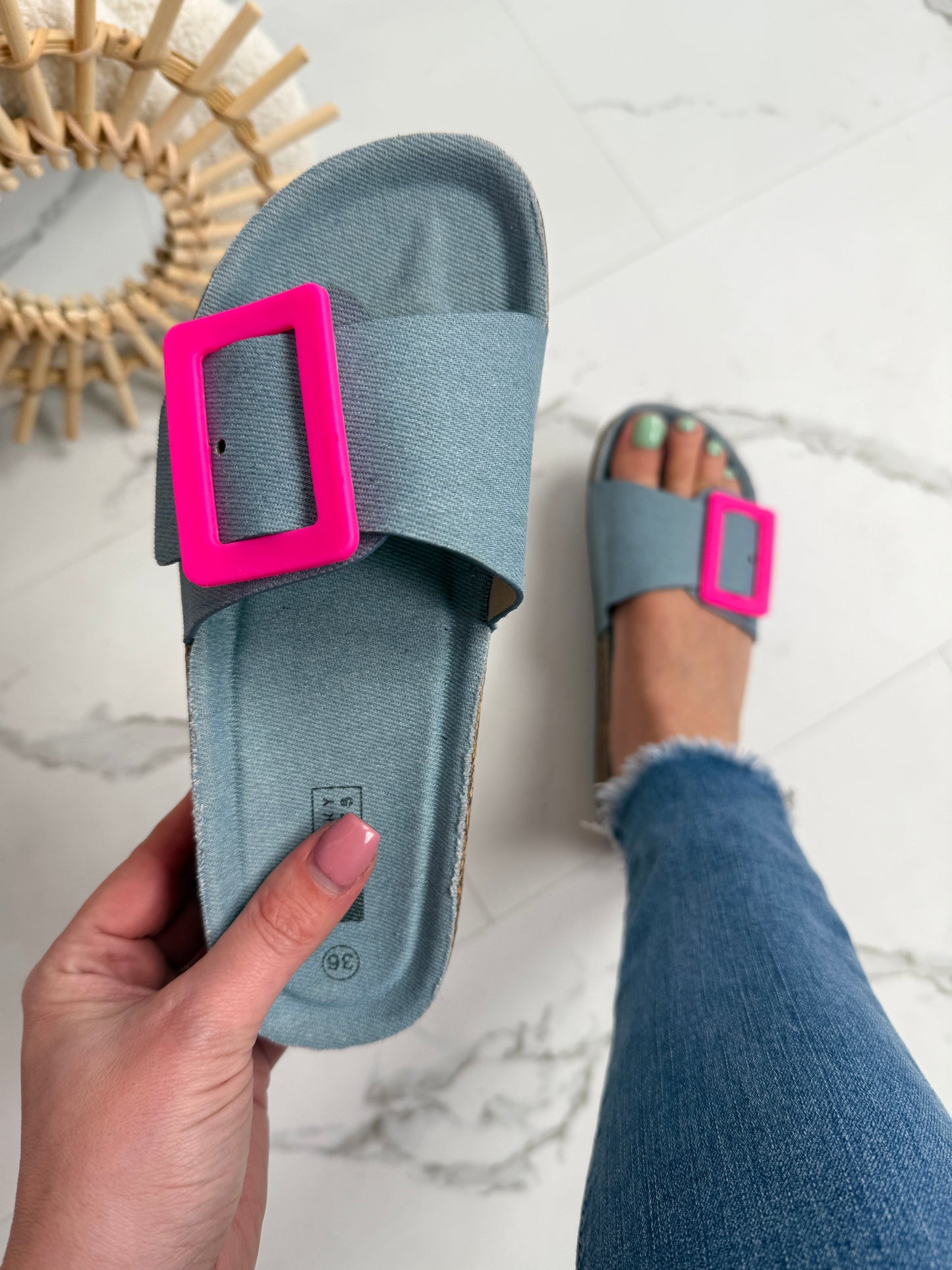 Clasp Blue Slides